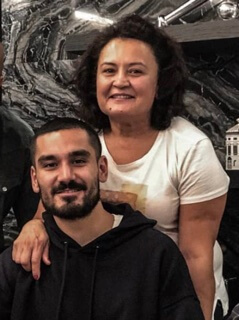 Ayten Gundogan with her son, Ilkay Gundogan.